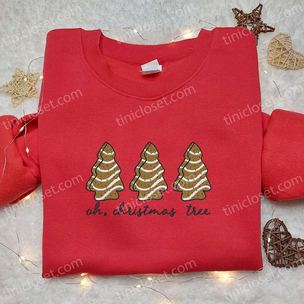 Oh Christmas Tree Gingerbread Embroidered Shirt Christmas Embroidered Hoodie Best Gifts For Family 4