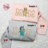 Bluey Bandit And Chilli Mom Dad Embroidered Hoodie, Couple Embroidered Sweatshirt, Best Gifts for Family