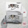 Nike Disney Mickey Minnie Cruise Embroidered Sweatshirt, Disney Couple Embroidered Hoodie, Best Gift for Valentine