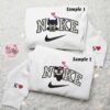 Hello Kitty Batman And Catwoman x Nike Embroidered Couple Shirt, Cartoon Embroidered Shirt, Nike Inspired Embroidered Hoodie