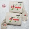 Mickey And Minnie Disneyland Christmas Embroidered Couple Shirt, Disney Characters Embroidered Shirt, Christmas Embroidered Hoodie
