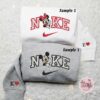Mickey And Minnie x Nike Embroidered Couple Shirt, Disney Characters Embroidered Shirt, Nike Inspired Embroidered Hoodie
