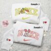 Rabbit And Piglet x Nike Embroidered Couple Shirt, Disney Characters Embroidered Shirt, Nike Inspired Embroidered Hoodie