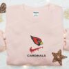 Arizona Cardinals Embroidered Shirt, NFL Sports Embroidered Hoodie, Best Gift Idea