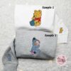 Pooh And Eeyore Embroidered Shirt, Disney Couple Embroidered Hoodie, Best Couple Embroidered Sweatshirt