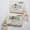 Ariel and Prince Eric Embroidered Shirt, Disney Characters Embroidered Hoodie, Best Couple Embroidered Sweatshirt