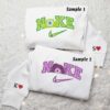 Mike Wazowski and Celia Mae Embroidered Sweatshirt, Monsters Inc Embroidered Shirt, Couples Embroidered Hoodie