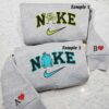 Mike and Sully Embroidered Sweatshirt, Monsters Inc Embroidered Shirt, Couples Embroidered Hoodie