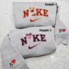 Pooh and Piglet Drink Embroidered Sweatshirt, Disney Characters Embroidered Shirt, Couples Embroidered Hoodie