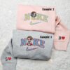 Snow White and Prince Florian Embroidered Shirt, Disney Characters Embroidered Sweatshirt, Couples Embroidered Hoodie