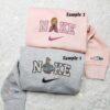 Anna and Kristoff Embroidered Shirts, Disney Characters Embroidered Sweatshirts, Couple Embroidered Hoodies