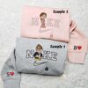 Carl and Ellie Up Embroidered Shirts, Disney Characters Embroidered Sweatshirts, Couple Embroidered Hoodies