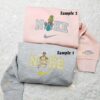 Cinderella and Prince Charming Embroidered Shirt, Disney Characters Embroidered Sweatshirt, Couple Embroidered Hoodie