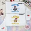 Guido And Luigi Christmas Cars Disney Characters Embroidered Couples Shirts