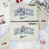 Stitch And Scrump Snow Angel Christmas Embroidered Couples Shirts